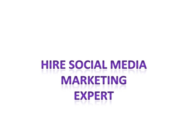 Hire Social Media Marketing Expert